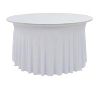 vidaXL Nappe élastique de table avec jupon 2 pièces 180x74 cm Blanc