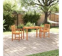 Set de jardin 3 pièces en bois d acacia G