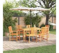 Set de jardin 7 pièces en acacia massif G