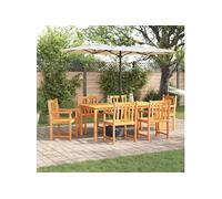 Set de jardin 7 pièces en bois d acacia