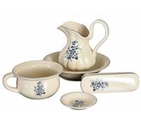 Set de Lavage 5-TLG Lavabo Laver Le Bol avec Cruche Laver Ensemble Porcelaine Vaisselle Antique lup046 Palazzo Exclusif