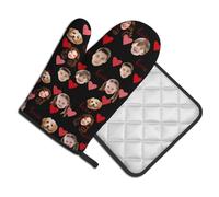 Set de maniques et Gants de Four personnalisés, Anti-Chaleur