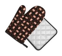 Set de maniques et Gants de Four personnalisés, Anti-Chaleur | (Style 06), résistant chaleur, personnalisable design, ensemble cuisine cuisson grillade