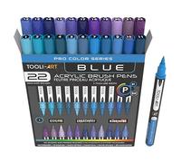 Set de marqueurs acryliques avec pointe de pinceau flexible, largeur de trait de 1-7 mm pour peinture sur pierre, calligraphie, verre, tasses, bois, métal, toile, tissu, plastique, non toxique, à base