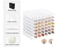 Set de marqueurs d'art, 36 couleurs chair, pointes doubles, encre rechargeable , pinceau Fin 36 CLR