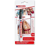 Set de marqueurs pour chaussures edding 8408 incl. 20 étiquettes pour chaussures noir paquet de 10 pièces