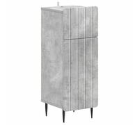 Set de Meuble Salle de Bain 3 Pièces Zwolle en Bois d'Ingénierie Gris | Bois résistant humidité, design compact, fixation murale incluse, entretien par chiffon humide