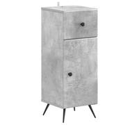 Set de Meubles de Salle de Bain 3 Pieces en Bois d'Ingenierie Beton Gris | Bois ingénierie résistant humidité, cabinet mural avec fixation fournie, design linéaire moderne, entretien facile chiffon
