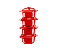 Plat à four 10 cm, set de 4, rouge, céramique, Staub