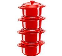 Staub Set de mini cocottes – 4 pièces (10 cm) – Cerise