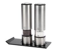 Set de moulins à sel et poivre électrique ELIS SENSE DUO , set de 2 pièces, avec support, Peugeot