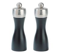 Set de moulins à sel et poivre FIDJI 15 cm, noir mat/acier inoxydable, Peugeot