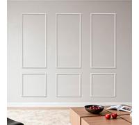 Set de moulures murales - Moulures en stuc et moulures décoratives, lot de 3 - 61 x 61 cm et 61 x 138 cm - Polystyrène pouvant être peint - Imperméable - Moulures décoratives - Blanc