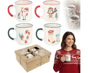 Set de mugs de Noël 4 pcs X 200 ml