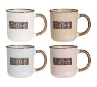 Set de mugs en grès 4 pcs 200 ml
