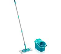 Set de Nettoyage Sol Leifheit PowerClean, Balai Serpillère, Seau Essoreur 6 L, Housse Micro Duo Incluse, Manche 148 cm
