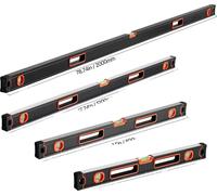 Set de niveau à bulle Torpedo, aluminium durable, bulles de haute précision, 6 pièces tout aimant