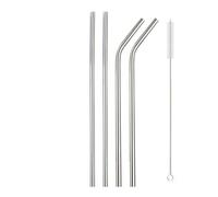 Set De Pailles En Acier Inoxydable Coffret de pailles colorées en acier inoxydable 304, boîte réutilisable 12mm avec brosse nettoyage, 1 à 5 pièces