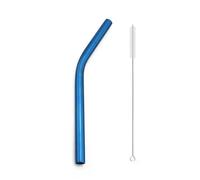 Set De Pailles En Acier Inoxydable Coffret de pailles colorées en acier inoxydable 304, boîte réutilisable 12mm avec brosse nettoyage, 1 à 5 pièces