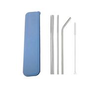 Set De Pailles En Acier Inoxydable Coffret de pailles colorées en acier inoxydable 304, boîte réutilisable 12mm avec brosse nettoyage, 1 à 5 pièces