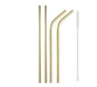 Set De Pailles En Acier Inoxydable Coffret de pailles colorées en acier inoxydable 304, boîte réutilisable 12mm avec brosse nettoyage, 1 à 5 pièces