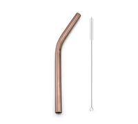 Set De Pailles En Acier Inoxydable Coffret de pailles colorées en acier inoxydable 304, boîte réutilisable 12mm avec brosse nettoyage, 1 à 5 pièces