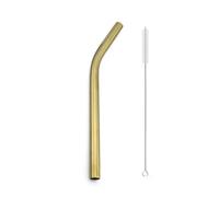 Set De Pailles En Acier Inoxydable Coffret de pailles colorées en acier inoxydable 304, boîte réutilisable 12mm avec brosse nettoyage, 1 à 5 pièces