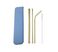 Set De Pailles En Acier Inoxydable Coffret de pailles colorées en acier inoxydable 304, boîte réutilisable 12mm avec brosse nettoyage, 1 à 5 pièces
