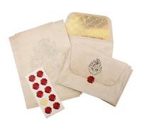 Set de papeterie Harry Potter Lettre d'acceptation à Poudlard - Officiellement licencié, 10 enveloppes, 20 feuilles, 10 sceaux de cire