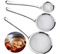 Set de passoires de cuisine en acier inoxydable Azomor, disponible en trois tailles pour une utilisation polyvalente