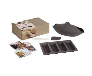 Set de pâtisserie pain et baguette, 3 pcs, marron, Lékué