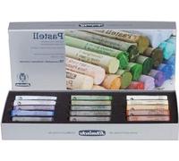 Set de paysage en carton avec des pastels brillants faits main - 15 couleurs de pastel - Résistants à la lumière