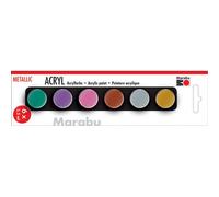 Set de peinture acrylique 'METALLIC', 6 x 3,5 ml