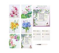 Set de peinture aquarelle pour adultes 12 couleurs, livre de travail