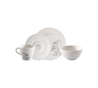 Set de petit-déjeuner Villeroy & Boch Manufacture Rock Blanc Mickey Mouse, 4 pièces.