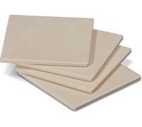 Set de pierres à pizza - Set de 4 pièces de 19 cm x 19 cm - Accessoire BBQ rectangulaire pour gril à gaz