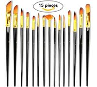 Set de pinceaux en nylon, set de pinceaux d'artiste pour la peinture acrylique et à l'huile, destiné aux débutants, aux adultes, aux enfants, aux artistes et aux amateurs de peinture