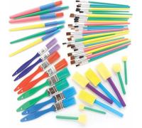 Set de pinceaux en plastique pour peinture acrylique et à l'huile, en nylon, pour débutants