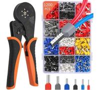 Set de pinces à amortisseur avec 1200 chaussures de câble isolées pour installations électriques et Do-It-Self