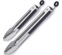 Set de pinces de cuisine en silicone et acier inoxydable (23 cm/31 cm)