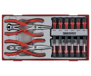 Set de pinces et tournevis mini TT1 tray Plat- PH- TX 16 pièces Teng Tools TTMI16