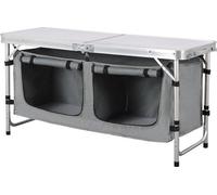 Set de pique-nique en aluminium - Table pliante - Camping - Avec sacs de rangement - Blanc/Vert
