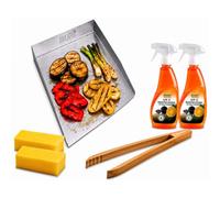 Set de plancha 30 x 20 cm, bord réversible compatible avec barbecue sphérique Weber 57