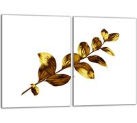 Set de plaques de recouvrement pour cuisinière 2x40x52 cm Couverture de la plaque vitrocéramique en verre Protection contre les éclaboussures, Golden Laub