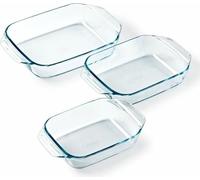 Set de plats à gratin pour le four Pyrex Transparent 3 pièces