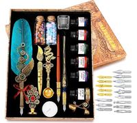 Set de plumes Carnet de notes Quill Stylo Plumes Sceau Cuillère Cire Encre