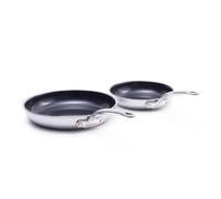 Set de poêles 20 cm et 28 cm inox triply revêtement céramique-Première