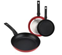 Set De Poêles À Frire Induction 20-24-28 Cm Aluminium 3mm, Antiadhésif Sans Pfoa, , Rouge, Fagor, Nela Rouge