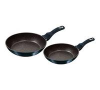 Set de Poêles à Frire Induction 22 - 26cm Aluminium Antiadhésif Marbre sans PFOA Berlinger Haus Aquamarine Bleu marine Bleu marine G