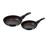 BerlingerHaus Set de 2 poêles à frire Aquamarine 22/26 cm Induction Antiadhésif Marbre sans PFOA